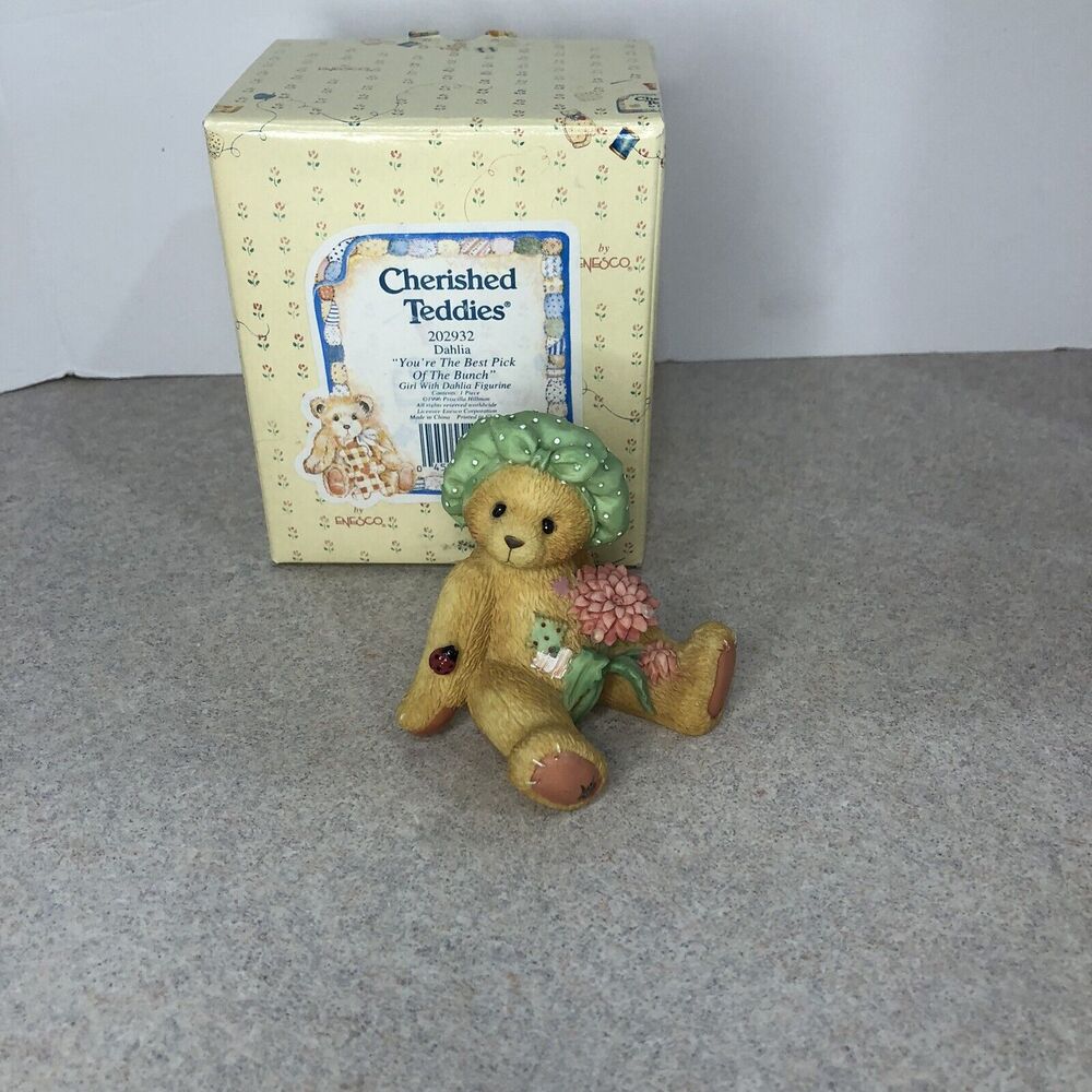 Enesco Cherished Teddies Dahlia Figurine - "You're The Best Pick Of The Bunch"